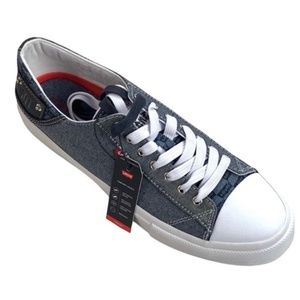 NEW Levi’s 501 Neil Lo Navy Reverse Denim Lace Up Low Top Men's Fashion Sneakers